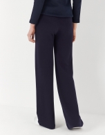 Blue knit, bell bottom pants