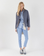 Light blue pants with frayed bottom