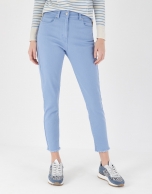 Light blue pants with frayed bottom