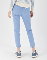 Light blue pants with frayed bottom