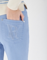 Light blue pants with frayed bottom