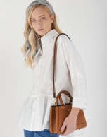 White oversize shirt with flared bottom