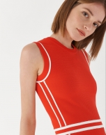 Vestido midi punto rojo