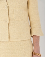 Yellow short jacket with evasé bottom