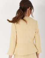 Yellow short jacket with evasé bottom