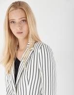 Black and white striped blazer