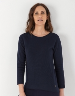 Blue sweater with French sleeves