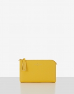 Bolso clutch Lisa Nano piel saffiano amarillo