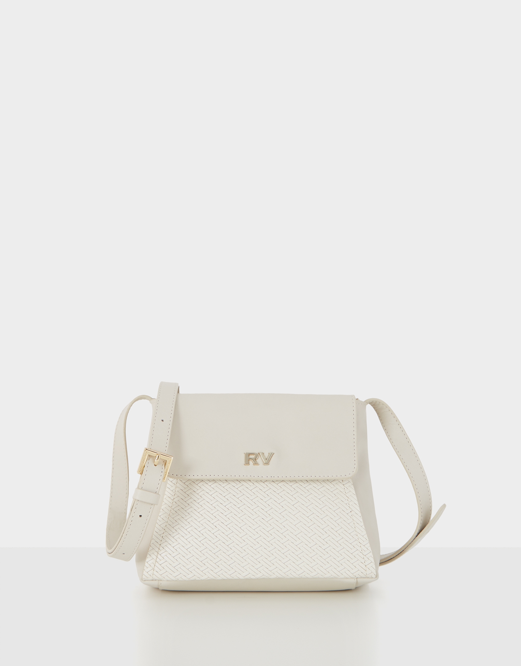 Bolso bandolera mini Celia piel blanca