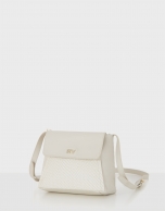 Bolso bandolera mini Celia piel blanca