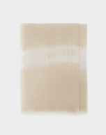 Beige scarf with cream-colored stripes