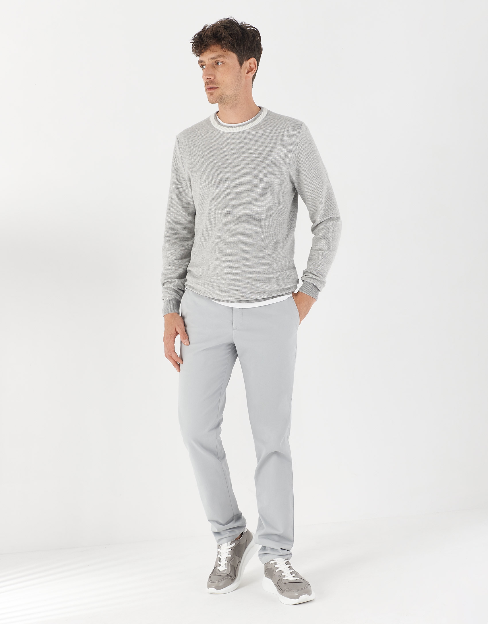 Light gray regular chino pants