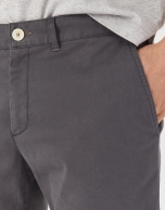 Dyed gray cotton bermudas