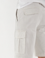 Natural color cargo bermuda pants