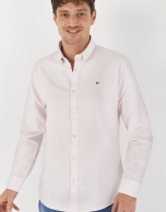 Camisa sport algodón Oxford rosa