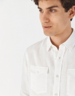 White linen shirt