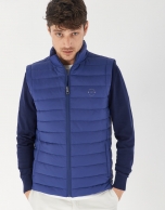 Blue quilted vest