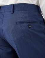 Deep blue half-canvas wool suit