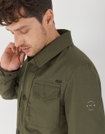 Khaki green cotton Safari jacket