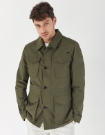 Khaki green cotton Safari jacket