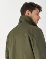 Khaki green cotton Safari jacket