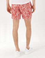 Red and white bathing trunks