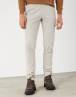 Beige corduroy cargo pants