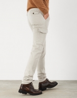 Beige corduroy cargo pants