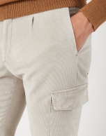 Beige corduroy cargo pants