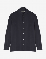 Navy blue piqué sport shirt