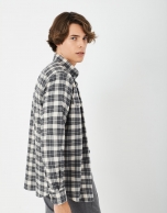 Gray checked sport shirt