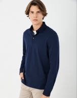 Polo jacquard tonos azules