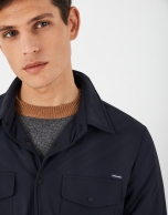 Navy blue tech overshirt