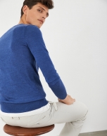 Blue V neck sweater