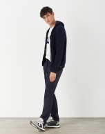 Navy blue knit jacket