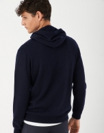 Navy blue knit jacket