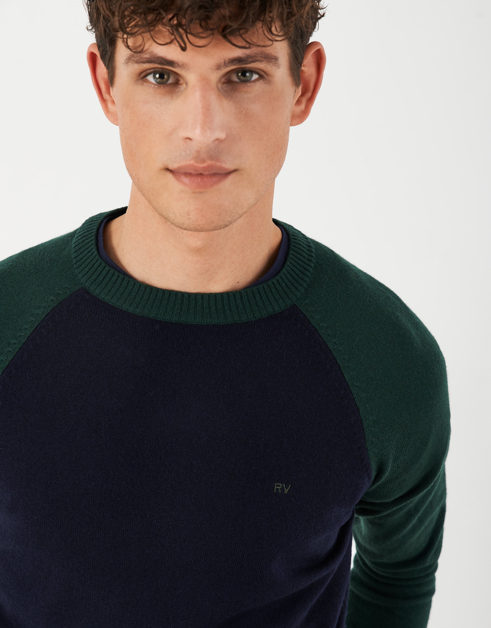 Green and navy sweater hotsell