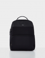 Neox black leather and neoprene backpack