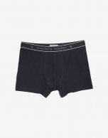 Navy blue and green boxers pack