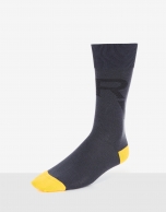 Pack of socks in striped and plain with logo