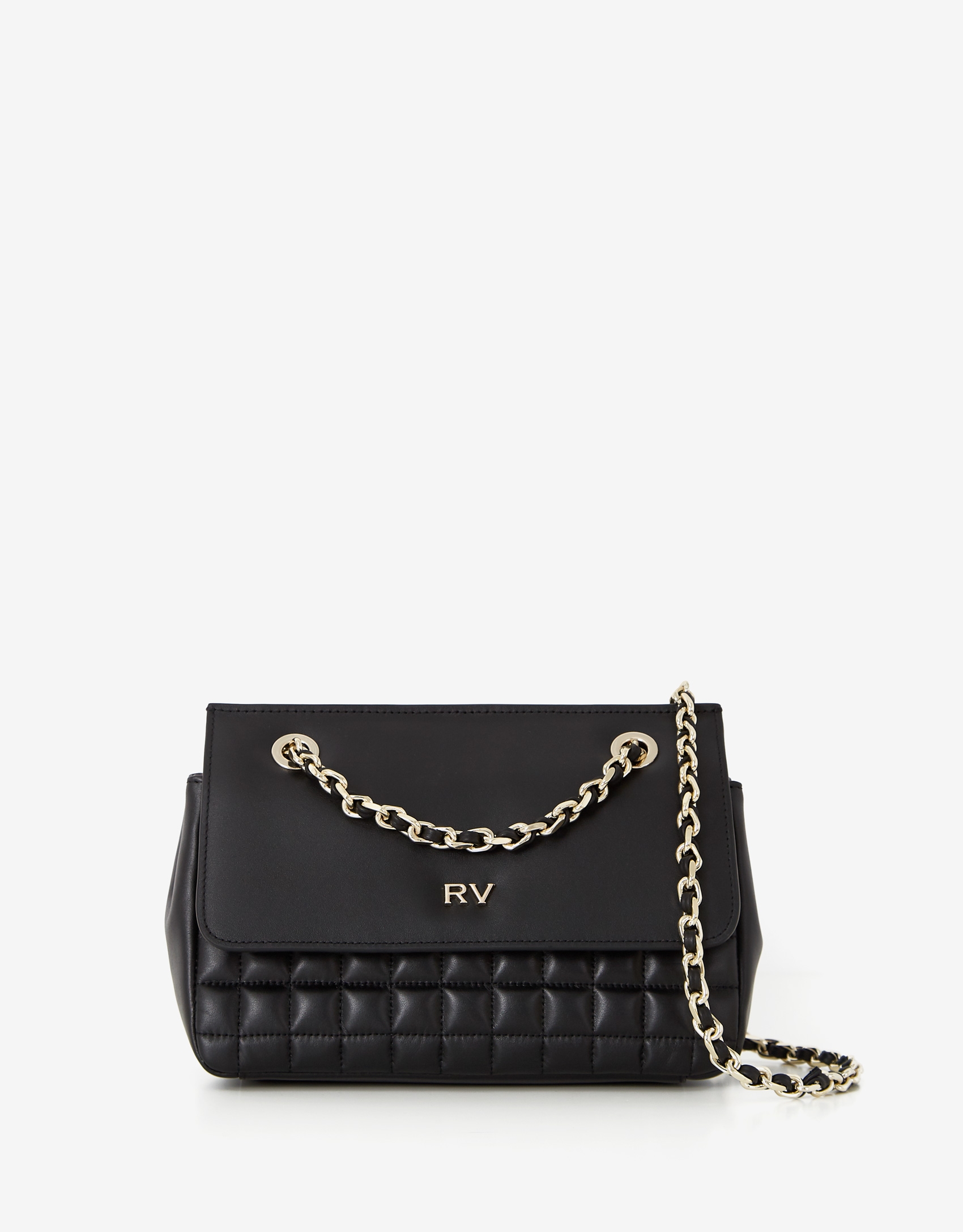 Black Midi Ghauri quilted leather shoulder bag