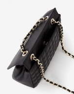 Black Midi Ghauri quilted leather shoulder bag