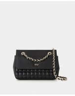 Black Midi Ghauri quilted leather shoulder bag