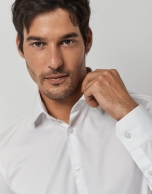 White twill dress shirt