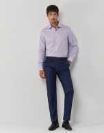 Mauve twill dress shirt