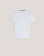 White mercerised cotton t-shirt