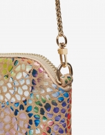 Bolso clutch Lisa Nano piel estampado floral multicolor