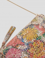 Bolso clutch Lisa Nano piel estampado floral multicolor