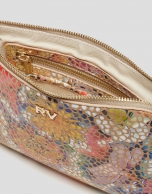 Bolso clutch Lisa Nano piel estampado floral multicolor