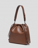 Brown leather Grace Hobo shoulder bag